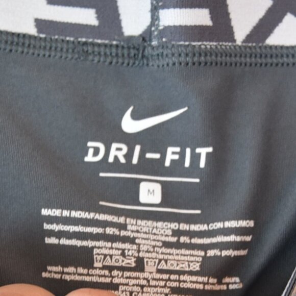 Nike Dri-FIT Compression Shorts Size M Gray Logo Waistband Training Active - Picture 5 of 5